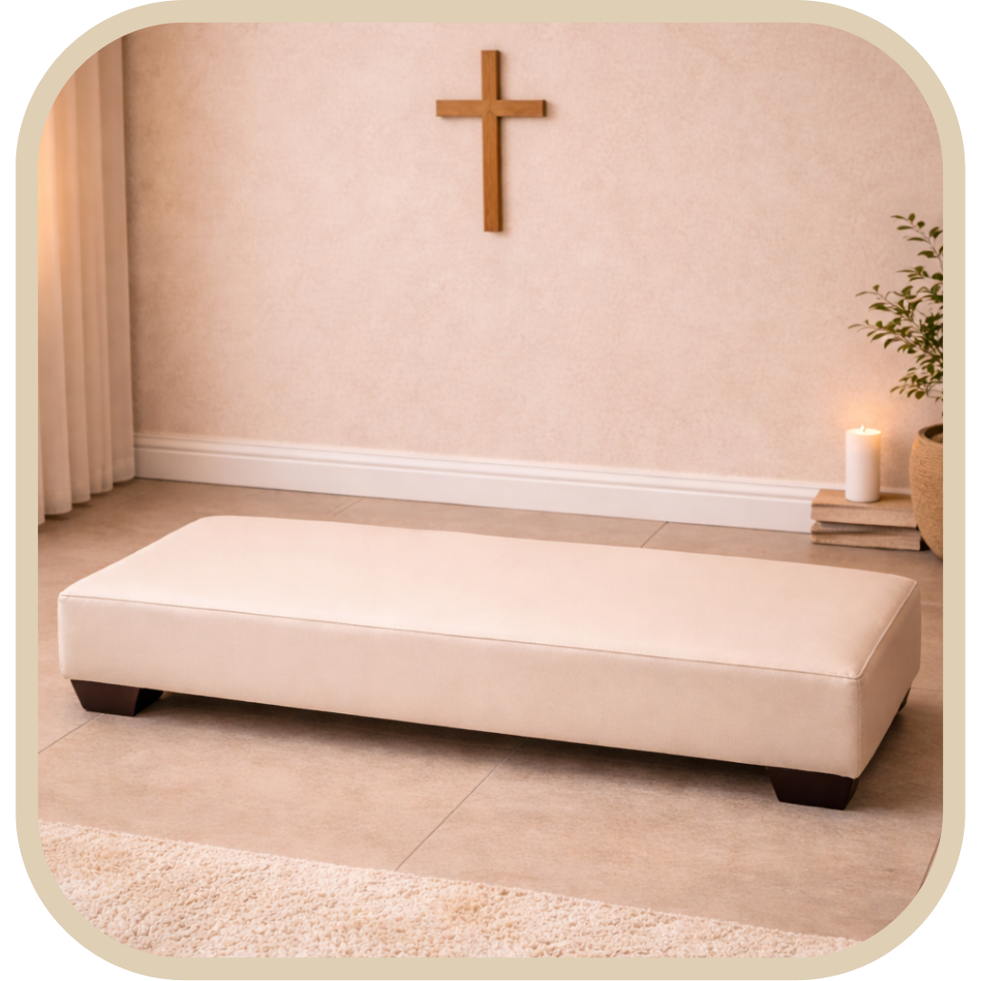 Inginocchiatoio Massello e Imbottito Off White®