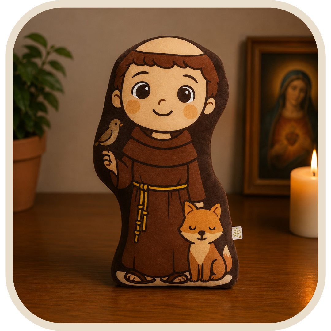 Cuscino per Bambini San Francesco d'Assisi in Cotone 30cm®