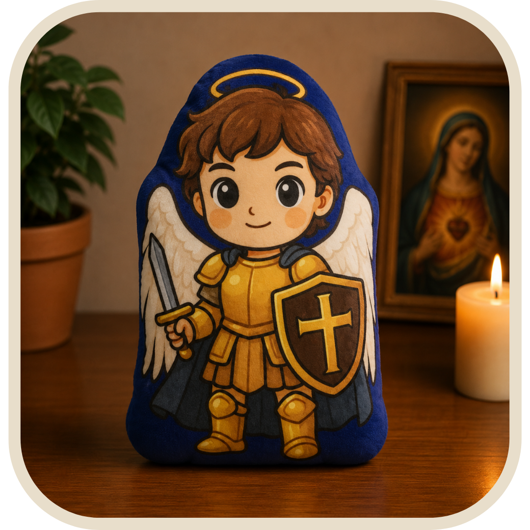 Cuscino per Bambini San Michele Arcangelo in Cotone 30cm®