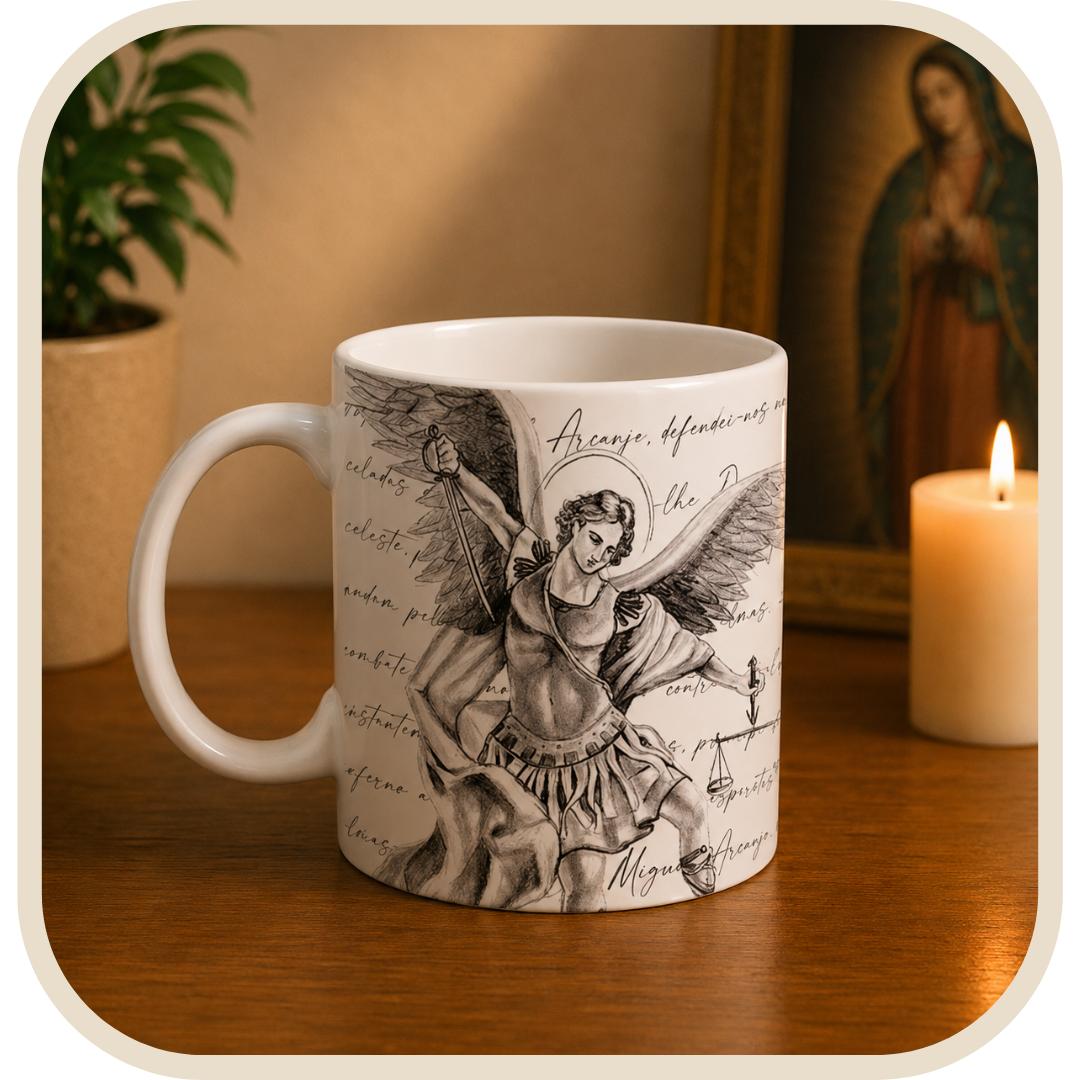 Mug San Michele Arcangelo con Preghiera in Porcellana 325ml®