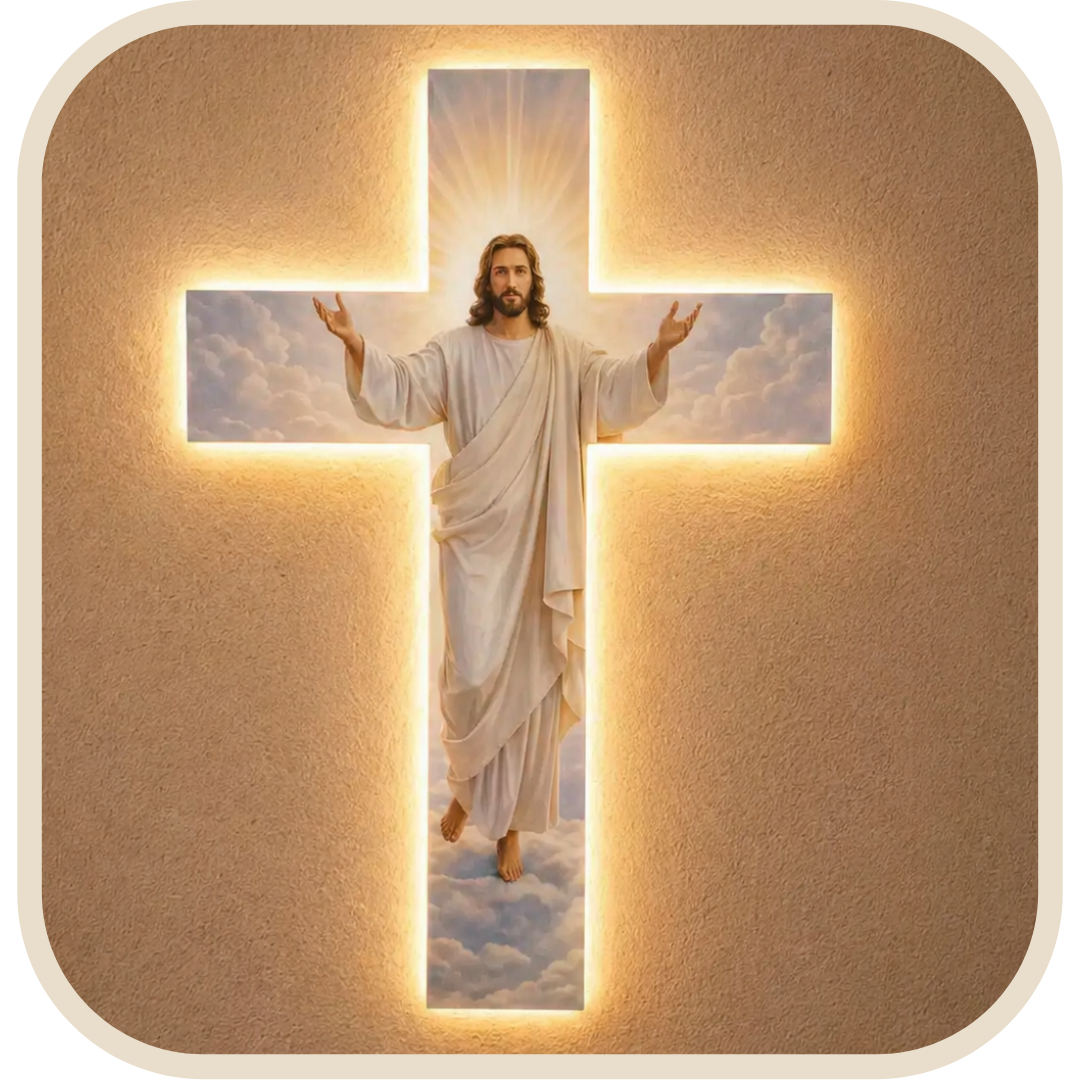 Crocifisso da Parete Gesù Misericordioso con Illuminazione 90cm®
