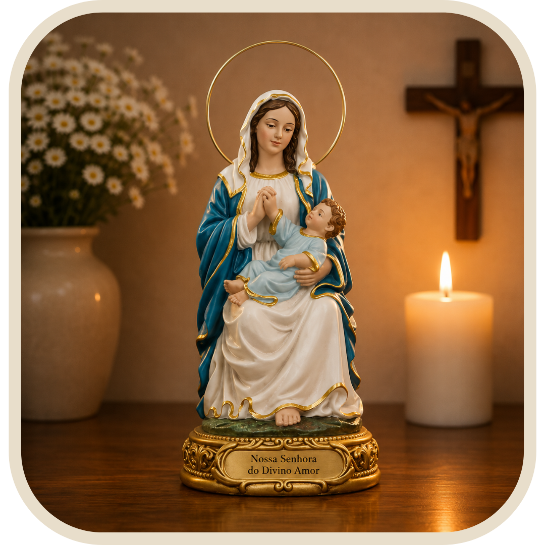 Statua Madre della Divina Provvidenza con Aureola 15cm in Resina®