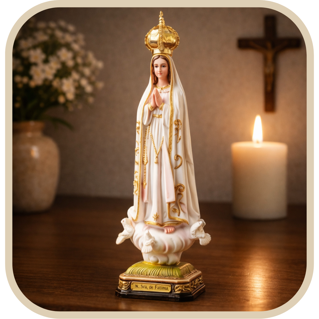 Statua Nostra Signora di Fátima con Corona 30cm in Resina®