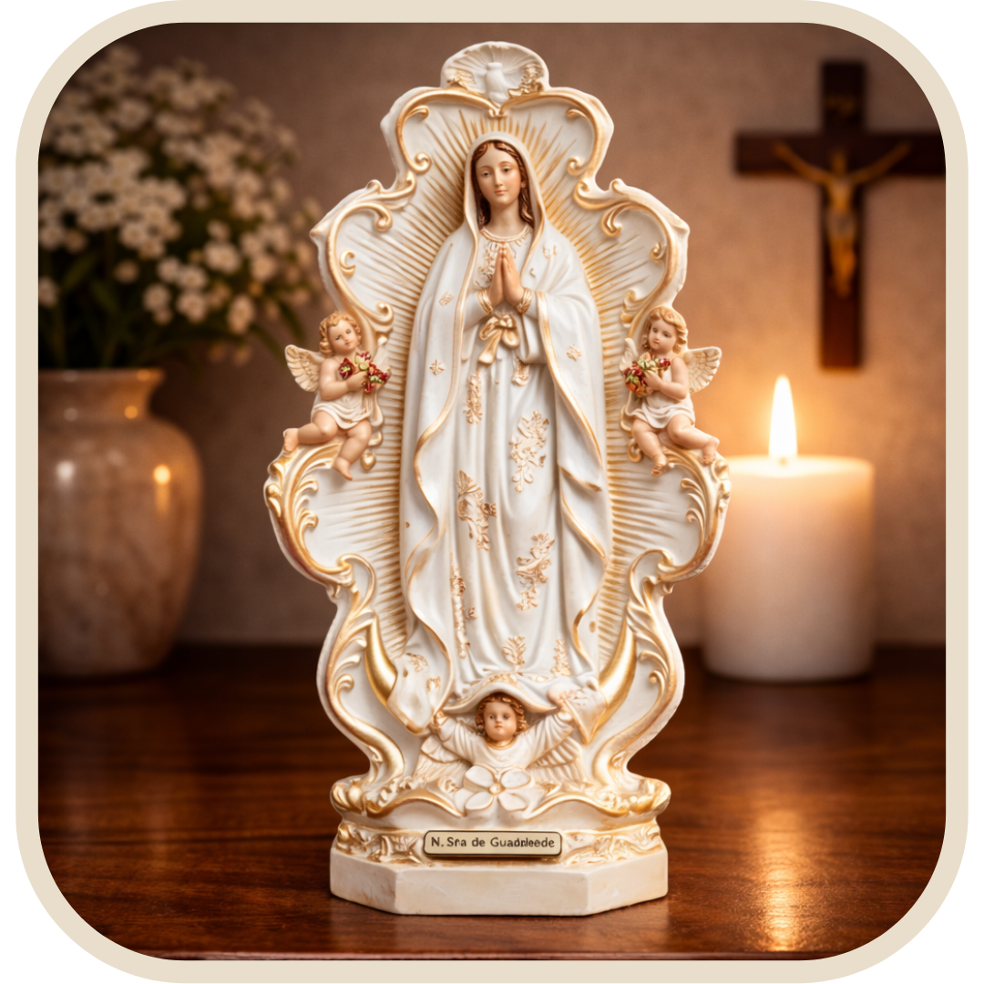 Statua Nostra Signora di Guadalupe Barocca 20cm in Resina®