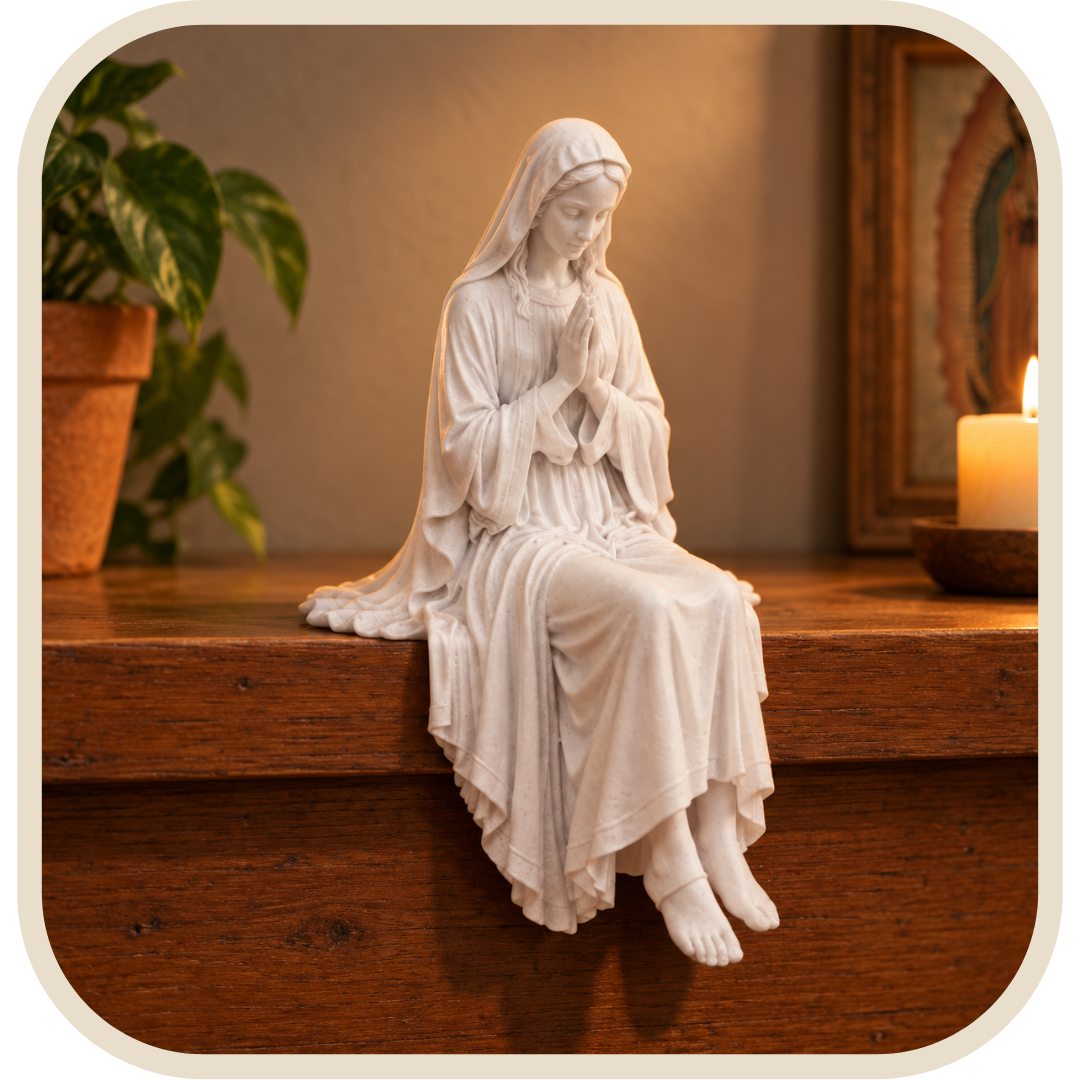 Statua Madonna in Preghiera 15cm - Borda Santa®