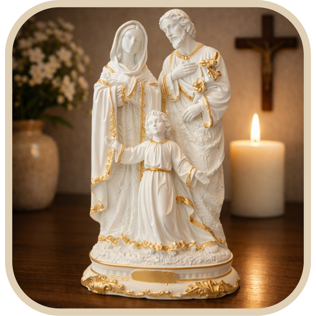 Statua Sacra Famiglia Perlata 30cm®