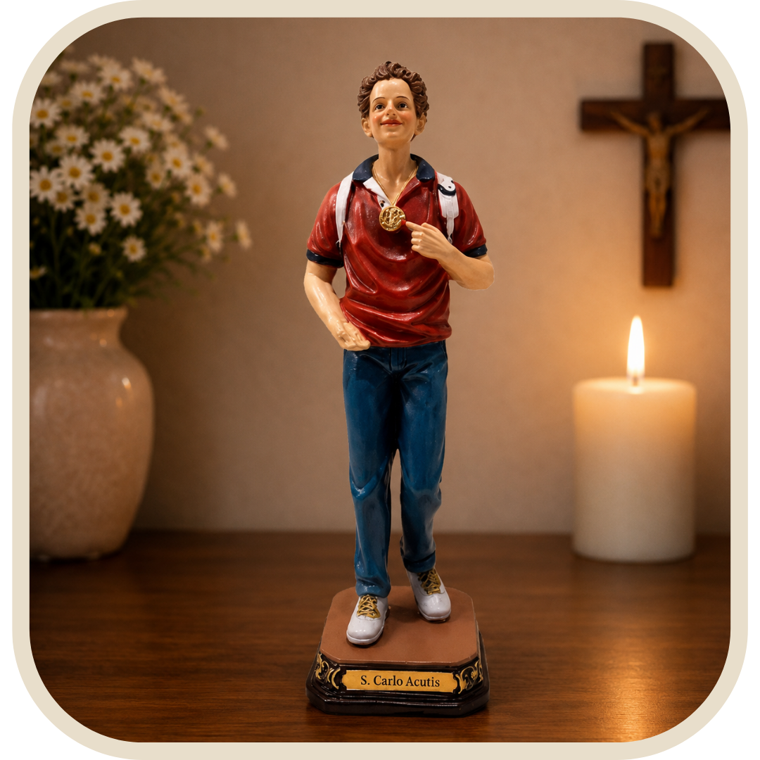 Statua San Carlo Acutis 20cm in Resina®