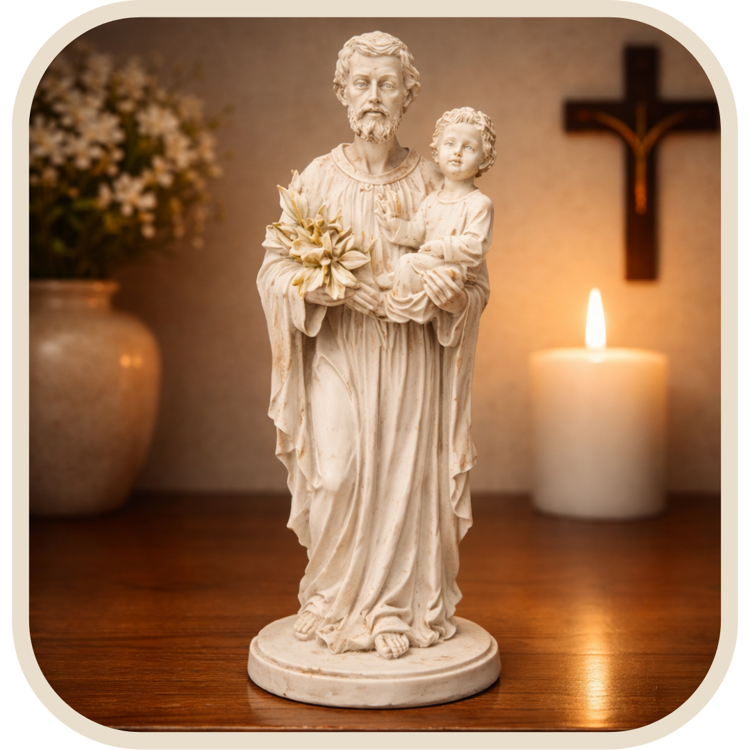 Statua San Giuseppe e Gesù Bambino 30cm in Resina®