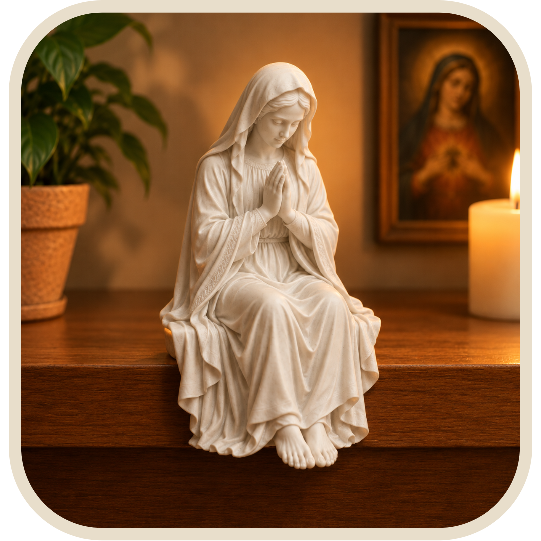 Statua Vergine Maria in Preghiera 15cm - Borda Santa®