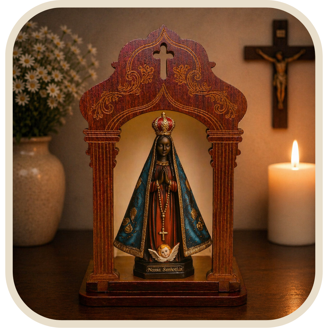 Kit Cappella + Statua Nostra Signora Aparecida Italiana 20cm®