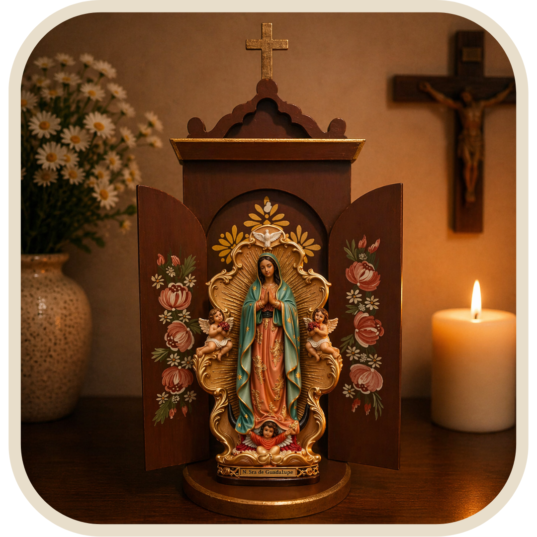 Kit Cappella + Statua Nostra Signora di Guadalupe in Resina 20cm®