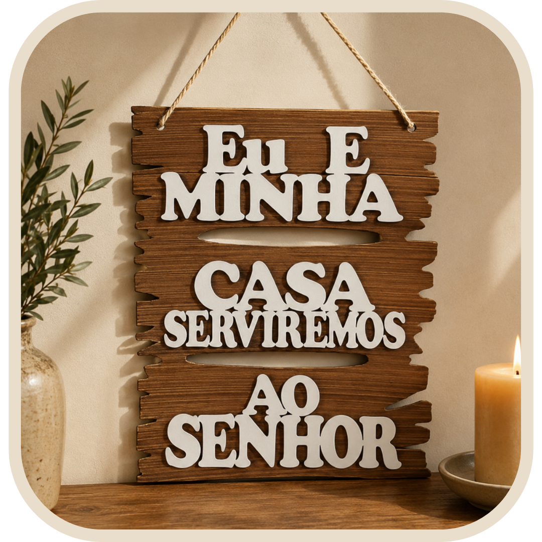 Targa Decorativa "Io e la Mia Casa Serviremo il Signore"®