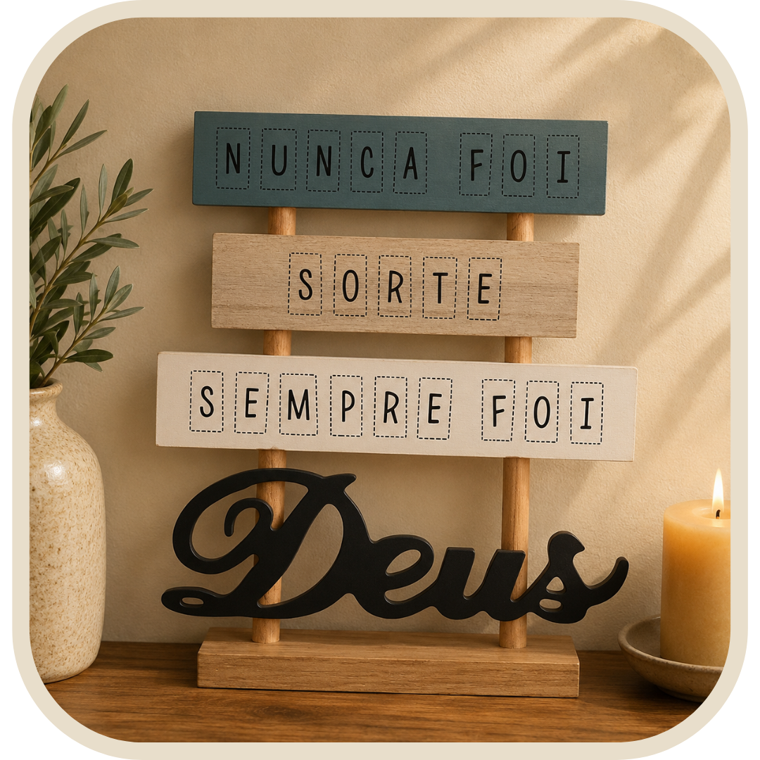 Targa Decorativa "Non è Mai Stata Fortuna, è Sempre Stato Dio"®