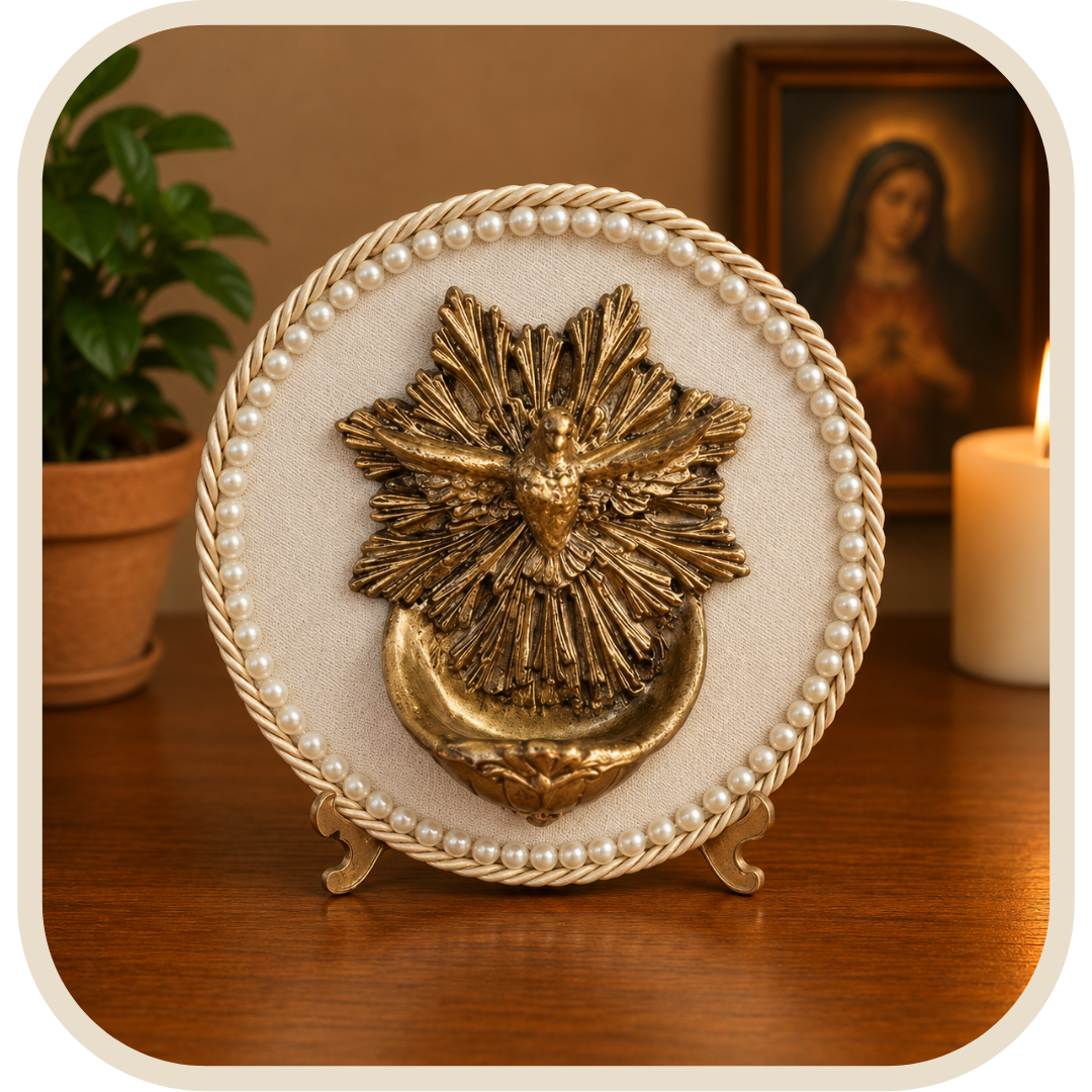 Acquasantiera da Tavolo Divino Spirito Santo in Resina®