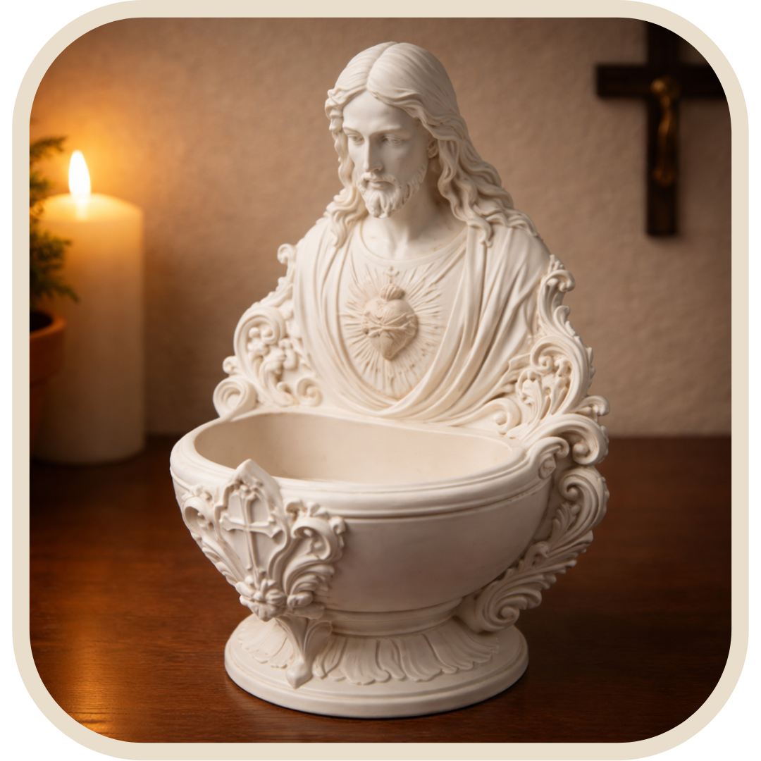 Acquasantiera da Tavolo Sacro Cuore di Gesù®