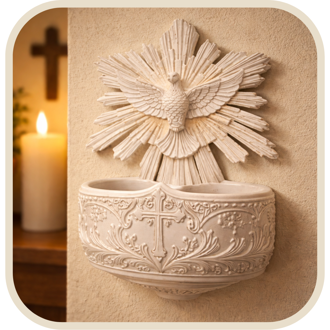 Acquasantiera Spirito Santo Dettagliata®