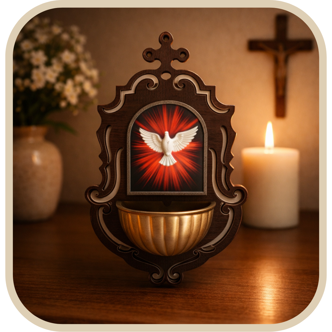 Acquasantiera Spirito Santo in Bronzo®