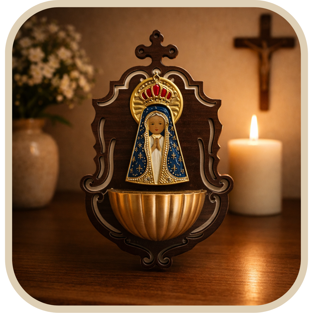 Acquasantiera Nostra Signora Aparecida in Bronzo®