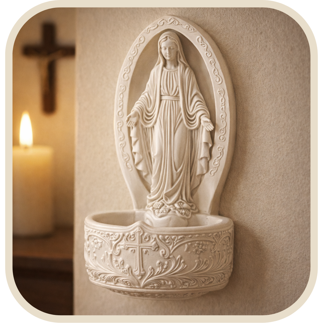 Acquasantiera Nostra Signora delle Grazie Dettagliata®