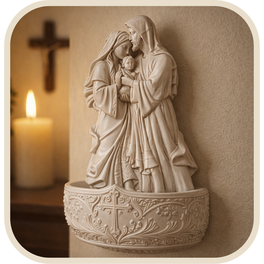Acquasantiera Sacra Famiglia Dettagliata®