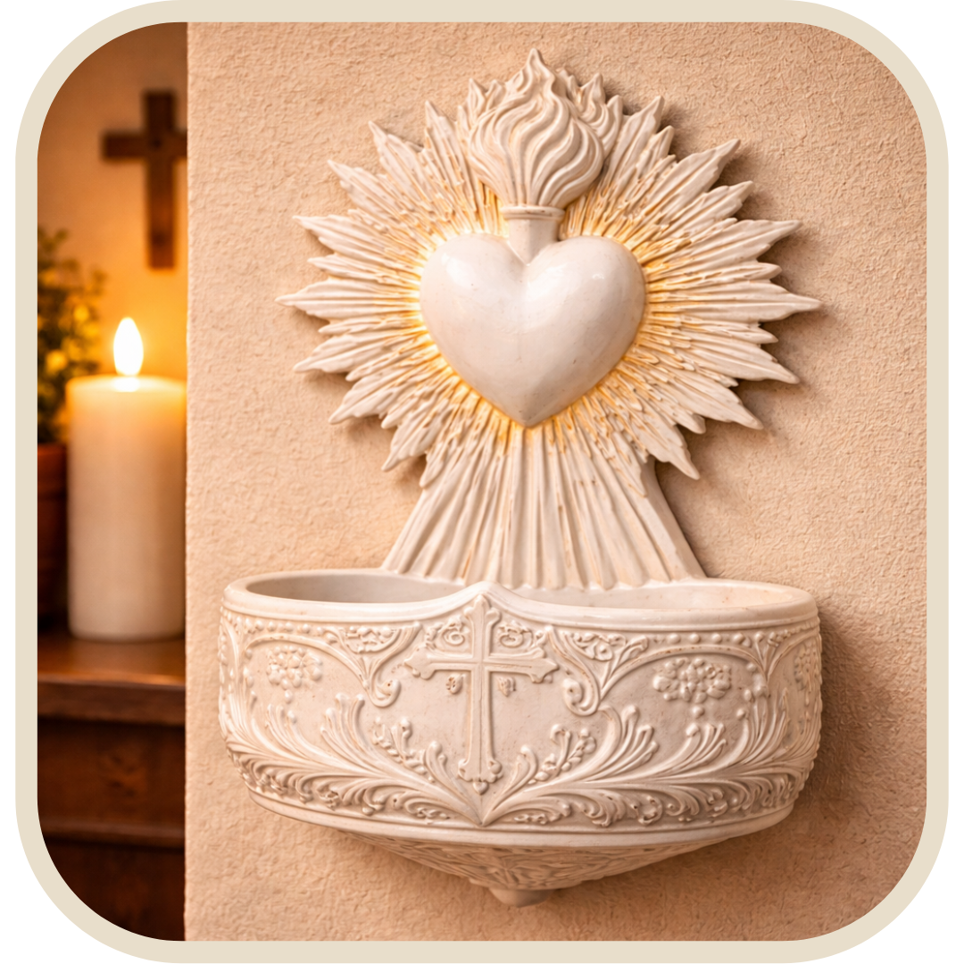 Acquasantiera Sacro Cuore di Gesù Dettagliata®