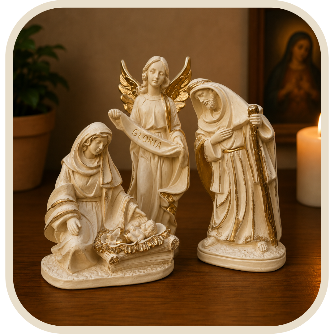 Presepe Gesù Bambino Rimovibile 30cm con 4 Pezzi®