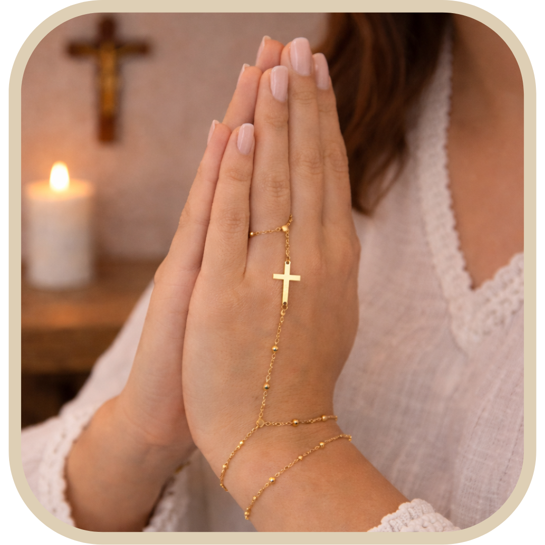 Bracciale-Anello Sottile con Crocifisso®