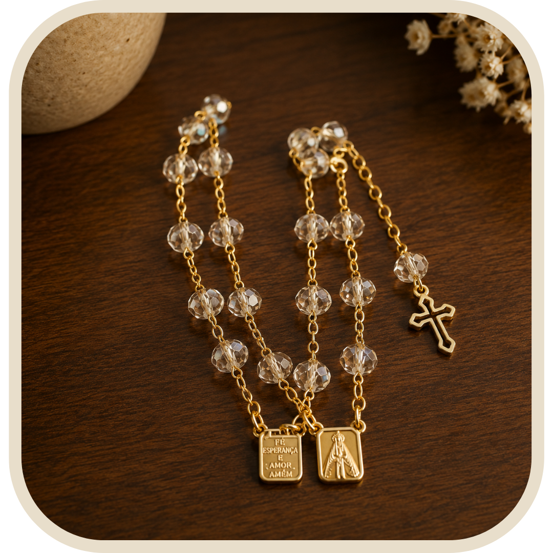 Bracciale Scapolare N.S. Aparecida Placcato con Cristalli®