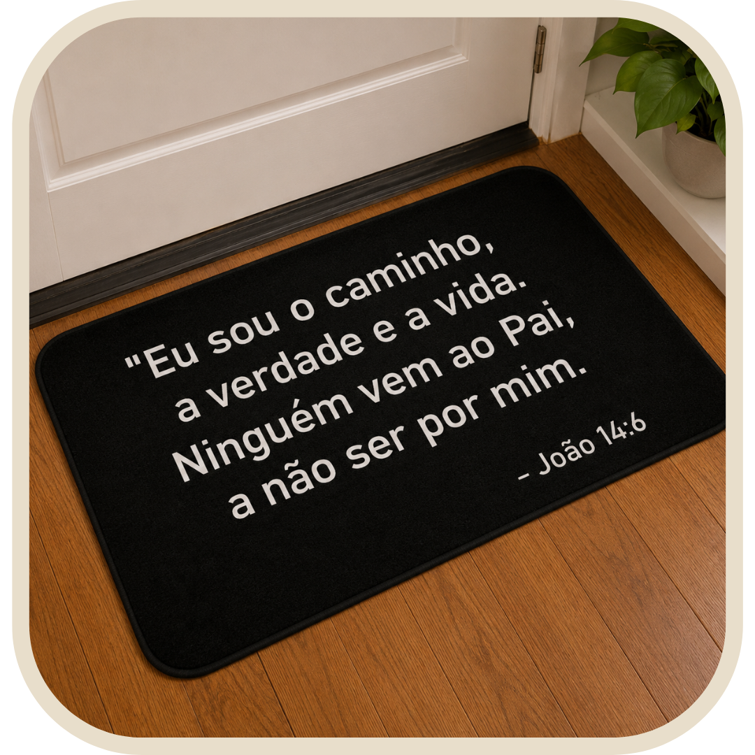 Tappeto Antiscivolo con Frase Biblica 34x60cm®